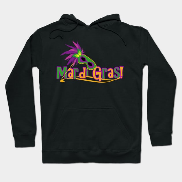 Mardi Gras Mask Hoodie by SakuraDragon